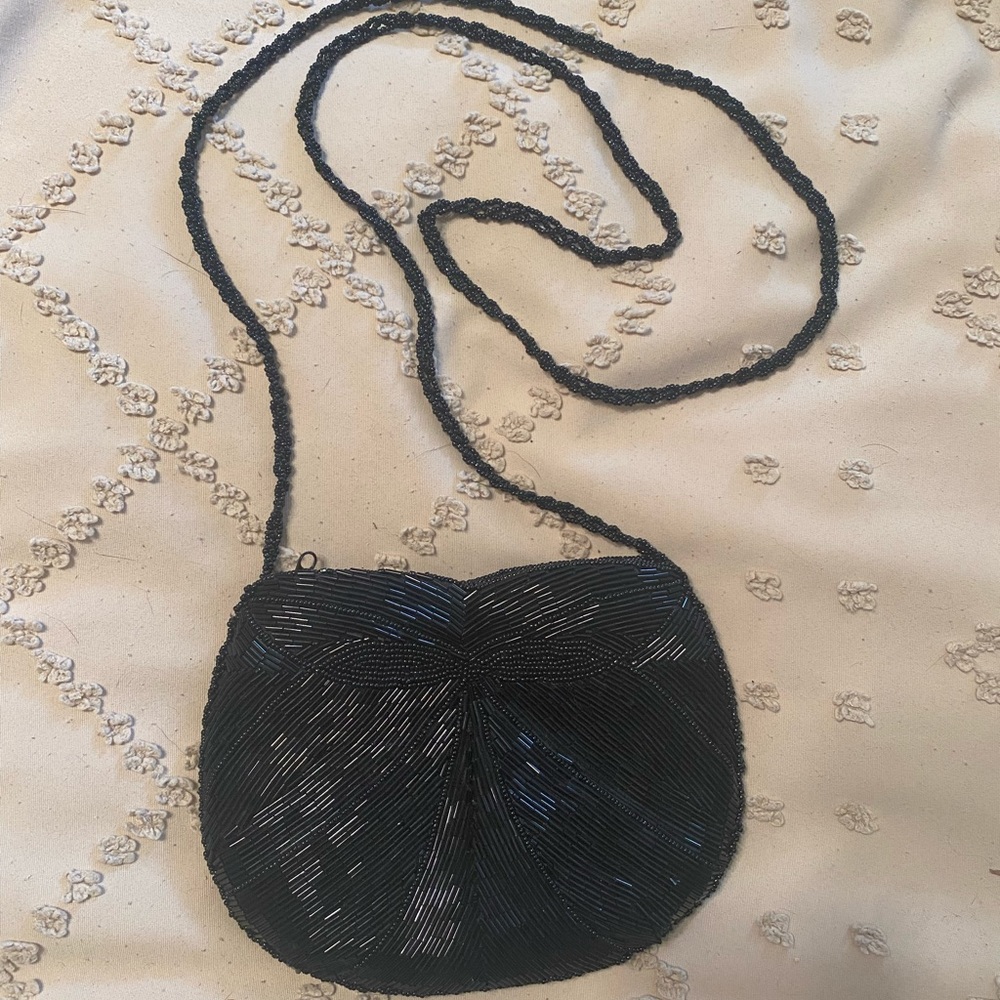 Vintage beaded cross body bag